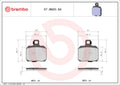 Brembo 1999 Bombardier Traxter 500 4x4 Auto Sinter Genuine Disc Brake Pad Set - Front