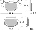 Brembo 90-90 Kawasaki ZZR 250cc Brake Pad - Rear