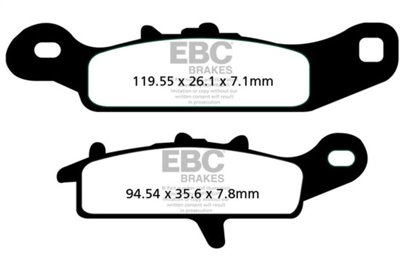 EBC 08-14 Kawasaki KFX 450 R KSF Front Left SV Series Brake Pads