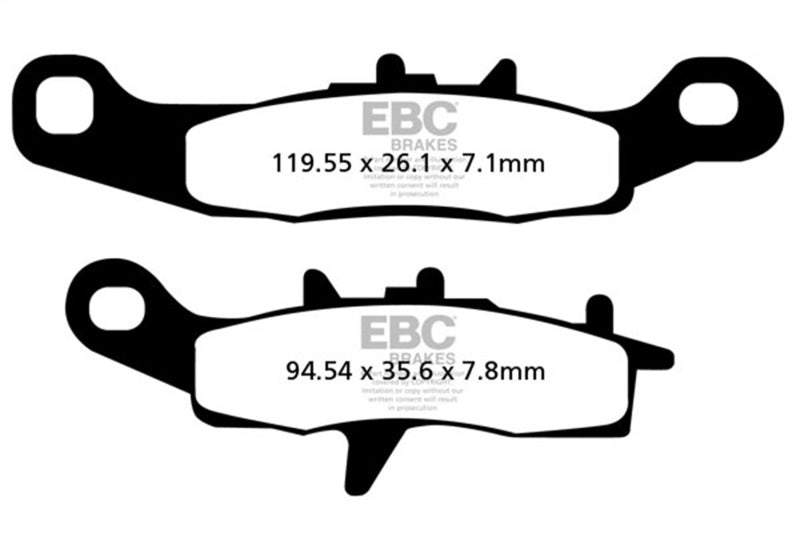 EBC 08-14 Kawasaki KFX 450 R KSF Front Right SV Series Brake Pads