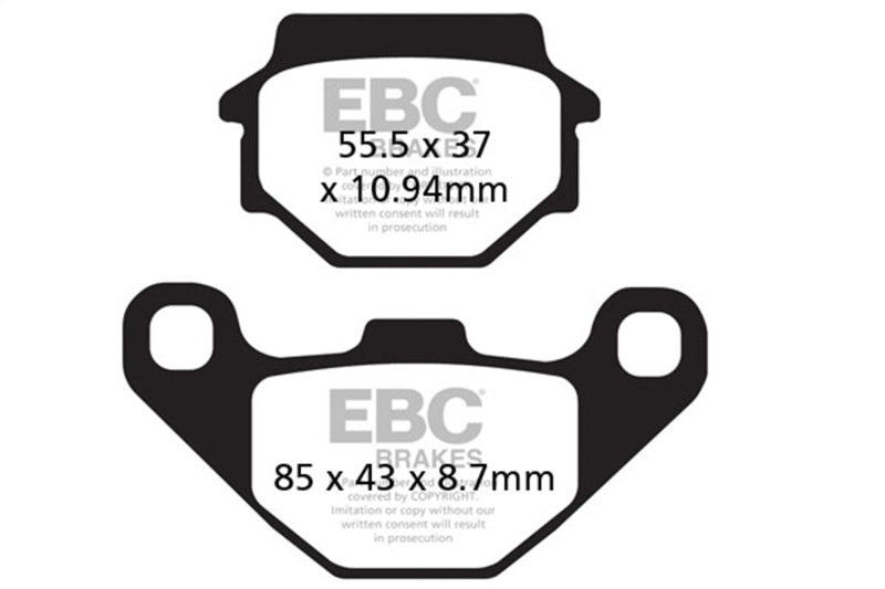EBC 03-07 Suzuki LT-F 500 Vinson Quadrunner Front Left R Series Sintered Brake Pads