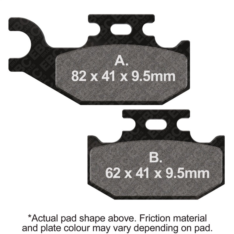 EBC 04-09 Yamaha YXR 450 F Rhino 4WD Side-by-Side Front Left R Series Sintered Brake Pads