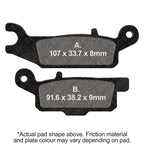 EBC 09-14 Yamaha YFM 550 Grizzly FI 4WD Auto Rear Right FA-SFA-TT-X Brake Pads