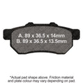EBC 09-13 Honda MUV 700 Big Red (w/Parking Brake) Rear Left FA-SFA-TT-X Brake Pads