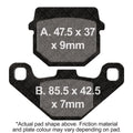 EBC 88-90 Kawasaki KD 80 N Front Left/Right R Series Sintered Brake Pads