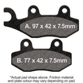 EBC 11-15 Can Am Commander 800 XT/DPS Rear Left/Right V-SXR Brake Pads