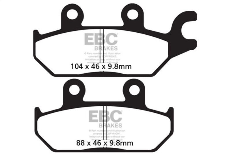EBC 18-19 Can Am Commander 1000 EFI Front Left/Right SXR Brake Pads