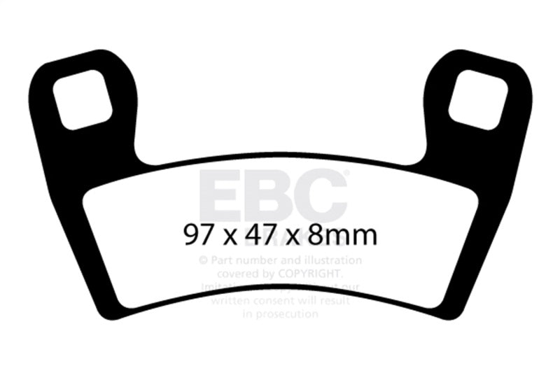EBC 15-20 Polaris RZR 900 (50in All Options) Front Left/Right SXR Brake Pads
