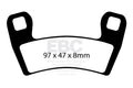 EBC 15-20 Polaris RZR 900 (50in All Options) Front Left/Right SXR Brake Pads