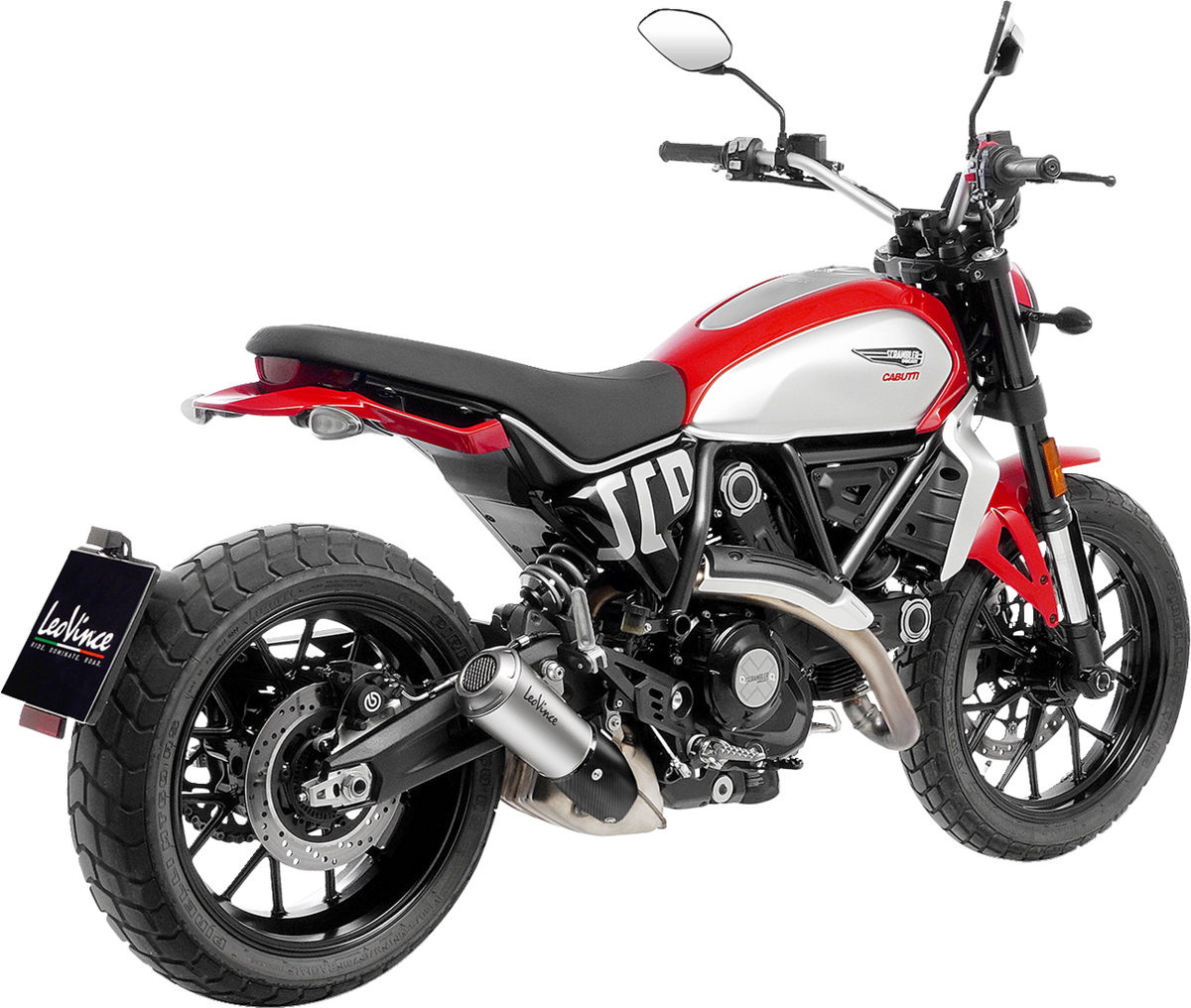 LeoVince LV-10 Slip-On Muffler - Matte - Stainless Steel - Scrambler 800 (3)
