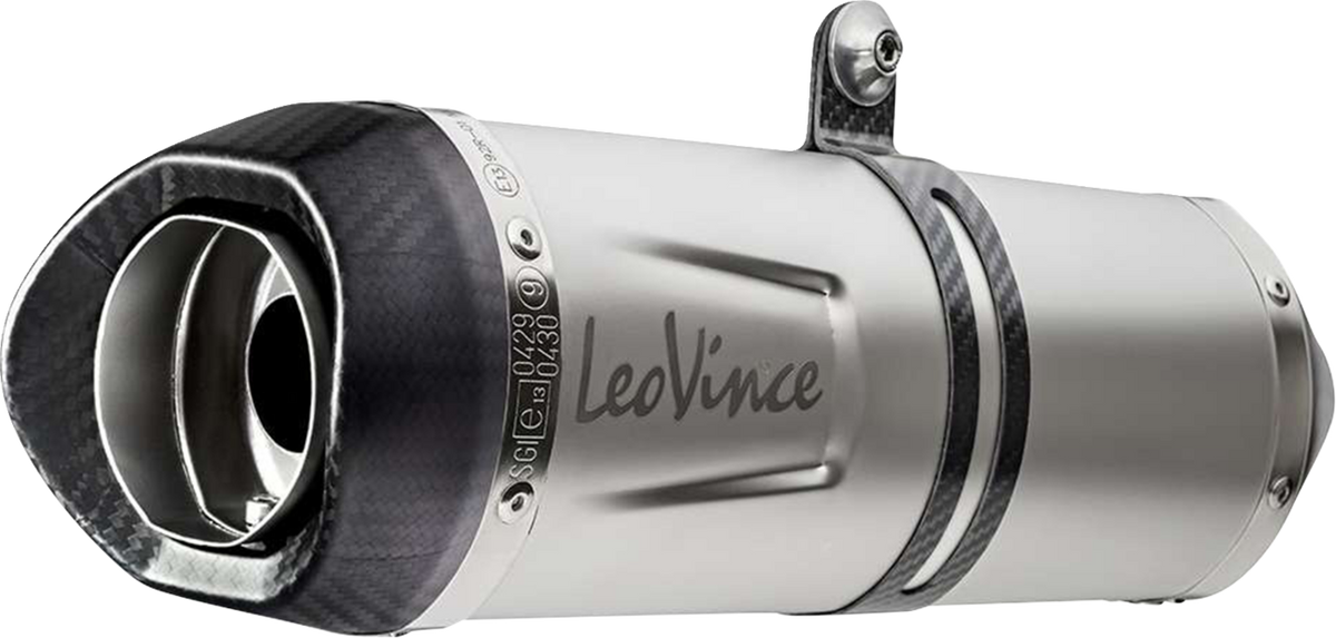 LeoVince LV-10 Slip-On Muffler - Stainless Steel - Trident 660