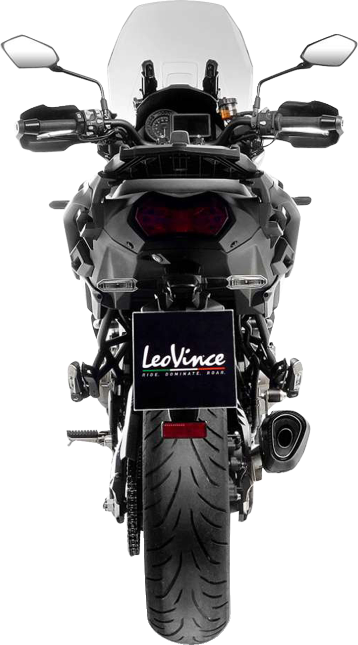 LeoVince LV-14 R Slip-On Muffler - Black - Kawasaki Versys 1000