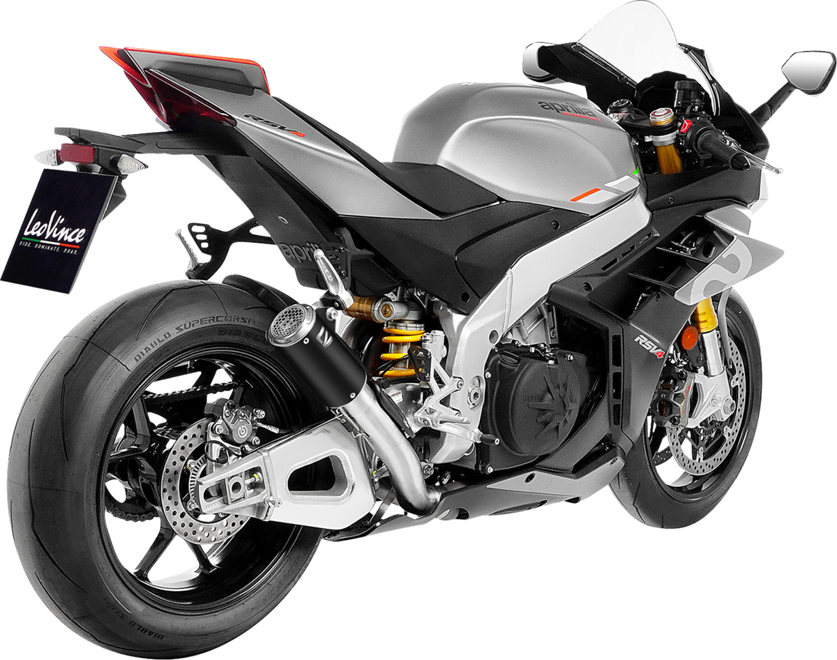 LeoVince LV Corsa S Black Edition Slip-On Muffler - Aprilia RSV4 Tuono V4