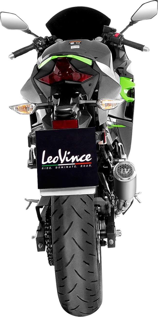 LeoVince LV Corsa S Slip-On Muffler - Titanium - Kawasaki Ninja 400/500