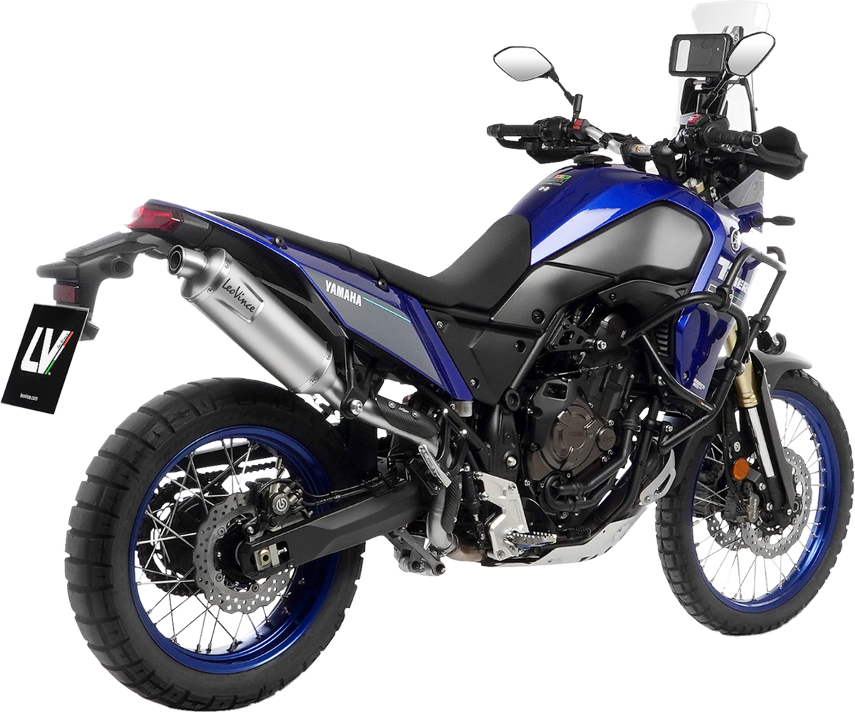 LeoVince LV One Slip-On Muffler - Stainless Steel - High Mount - Yamaha Tenere 700