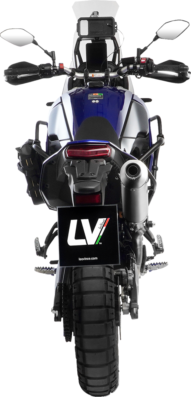 LeoVince LV One Slip-On Muffler - Stainless Steel - High Mount - Yamaha Tenere 700