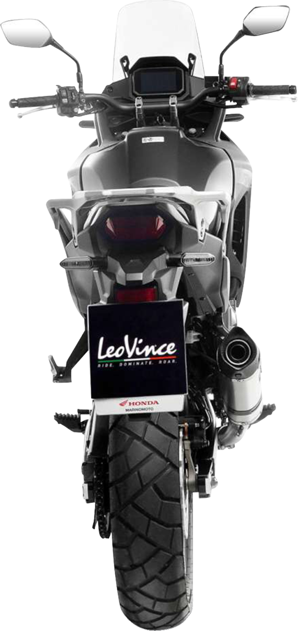 LeoVince LV One Slip-On Muffler - Stainless Steel - Honda XL750 Transalp