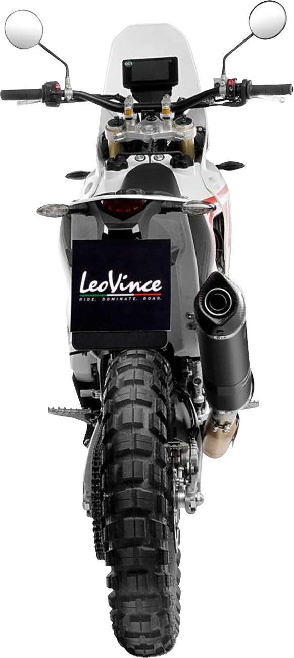 LeoVince Slip-On Muffler - Black Stainless Steel