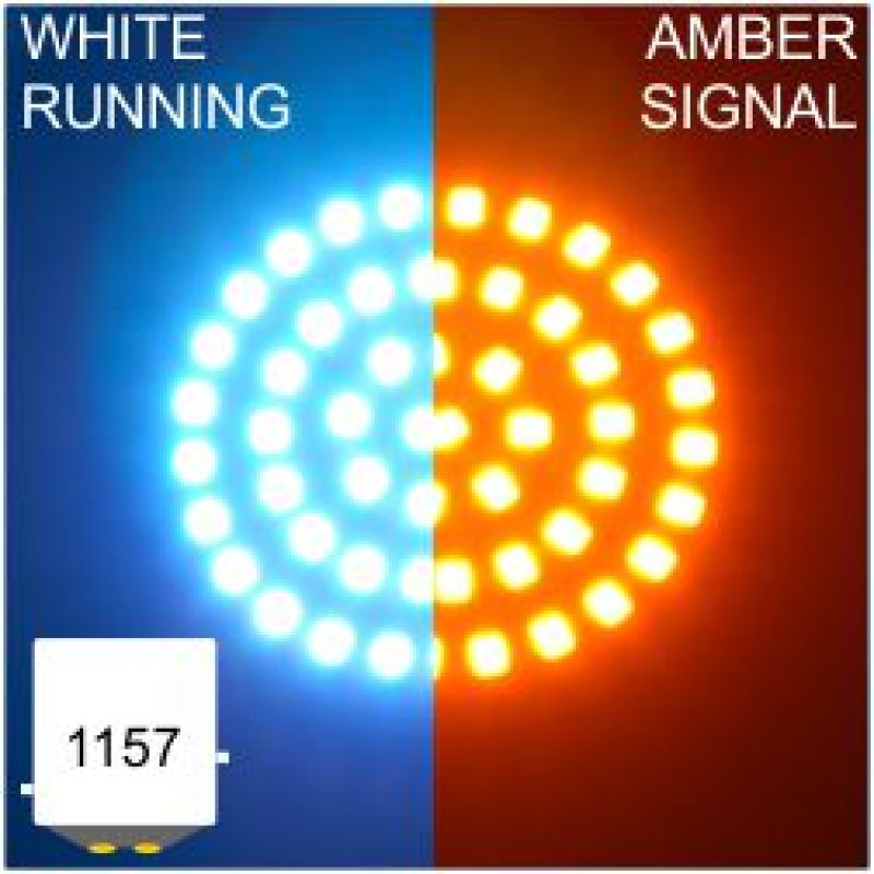 Letric Lighting Bullet Style Insert 1157 H/L Amber - LLC-B7WA