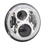 Letric Lighting 7in LED Chrome Full-Halo Indian