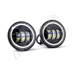 Letric Lighting 4.5in Passing Lamps W/Halo Black