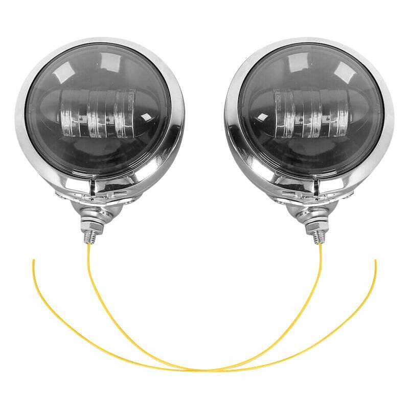 Letric Lighting 4.5in Passing Lamps Black - Harley-Davidson, 30 models (1997–2022) - LLC-PL-BC