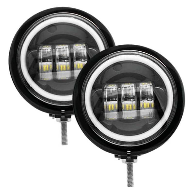 Letric Lighting 4.5in Full Halo Black - Harley-Davidson, 30 models (1997–2023)