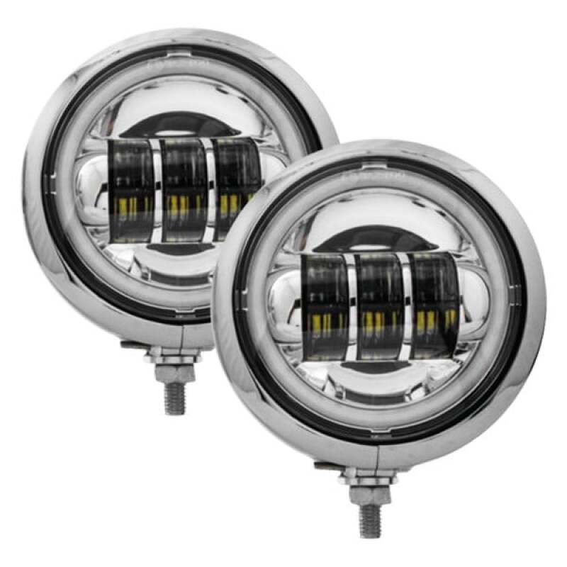Letric Lighting 4.5in Full Halo Chrome - Harley-Davidson, 30 models (1997–2022)