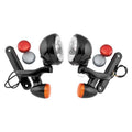 Letric Lighting 4.5in Passing Lamps Bullet Turn Signal Chrome/Black