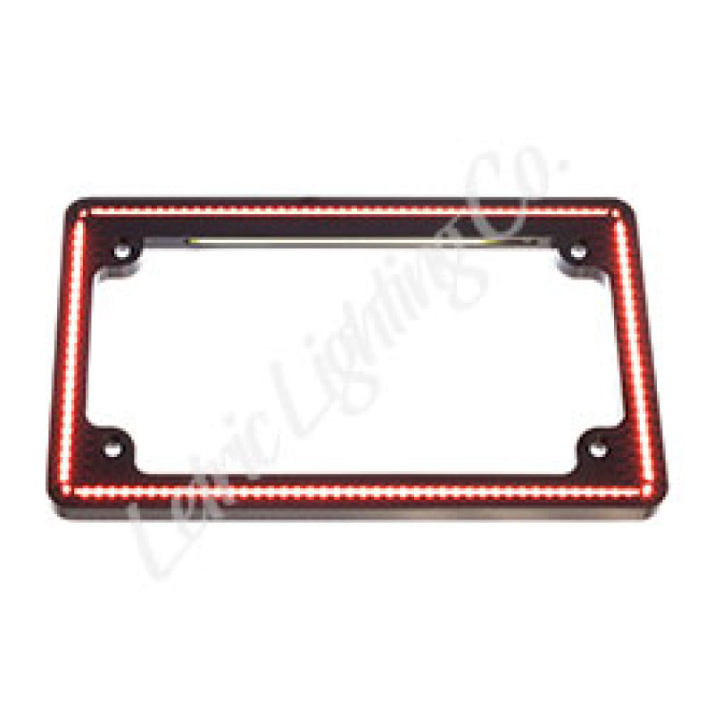Letric Lighting 10-13 HD Road Glide/ Street Glide Perfect Plate Light License Plate Frame Black