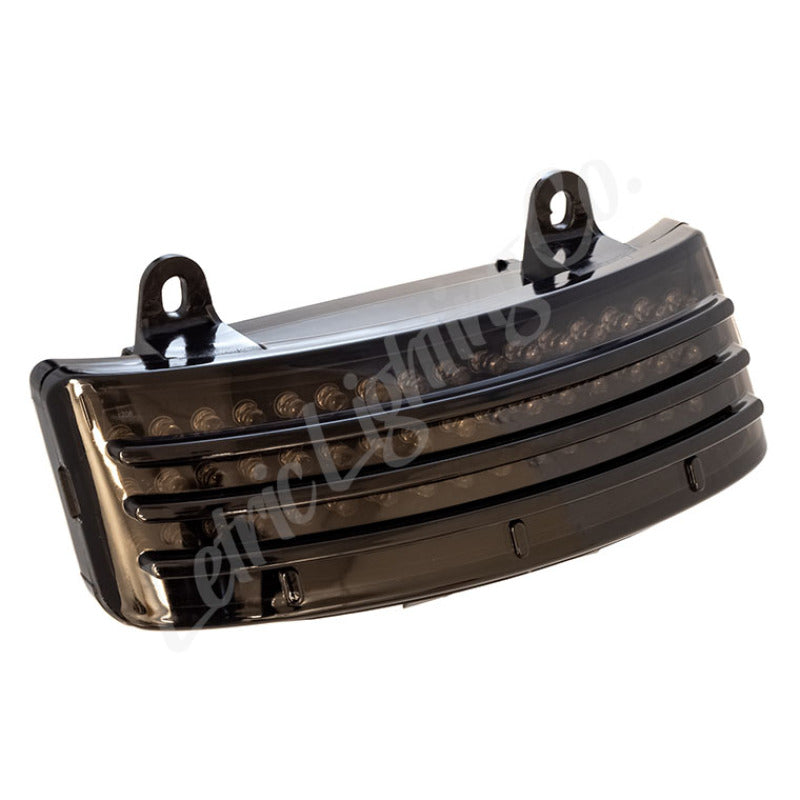 Letric Lighting Tri-Bar Fndr Taillight LED Smoke - Harley-Davidson, 7 models (2010–2013)