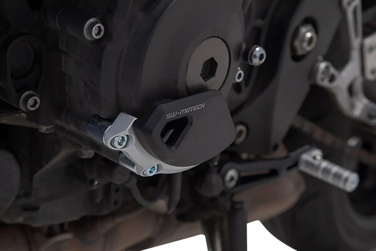 SW-Motech Engine Case Protector - Black/Silver - Yamaha - MT-