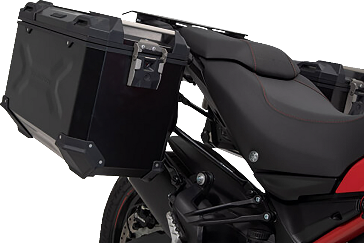 SW-Motech TRAX ADV Aluminum Case System - Black - Ducati Multistrada 950/1200/1260/V2 '15-'24 - 3580-0349