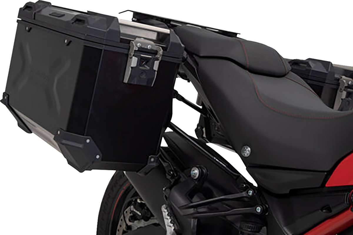 SW-Motech TRAX ADV Aluminum Case System - Black - Ducati Multistrada 950/1200/1260/V2 '15-'24 - 3580-0388
