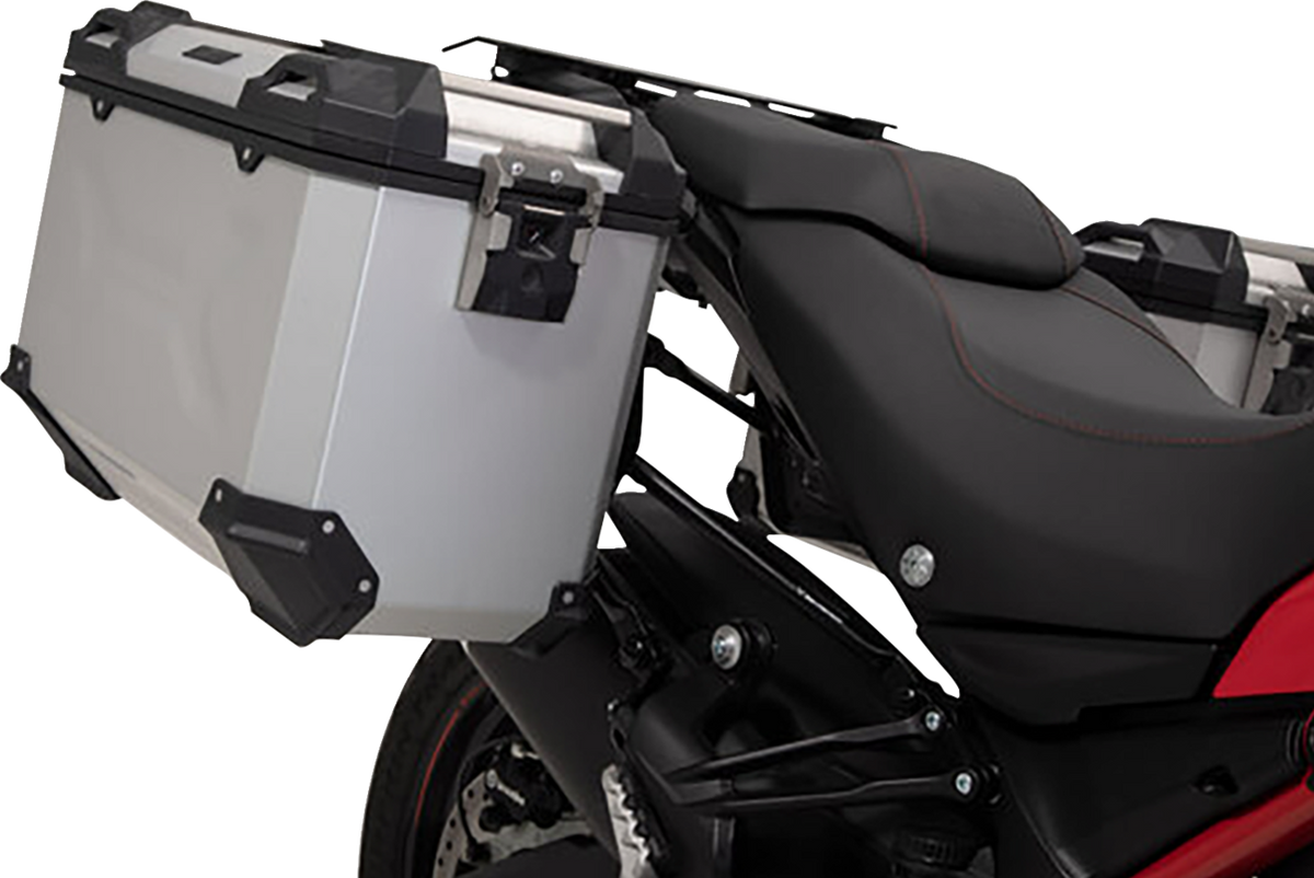 SW-Motech TRAX ADV Aluminum Case System - Silver - Ducati Multistrada 950/1200/1260/V2 '15-'24 - 3580-0447