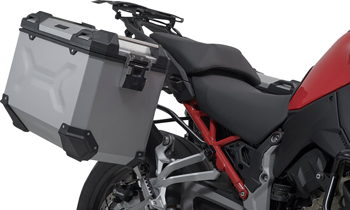 SW-Motech TRAX ADV Aluminum Case System - Silver - Ducati Multistrada V4 '21-'24 - 3580-0468