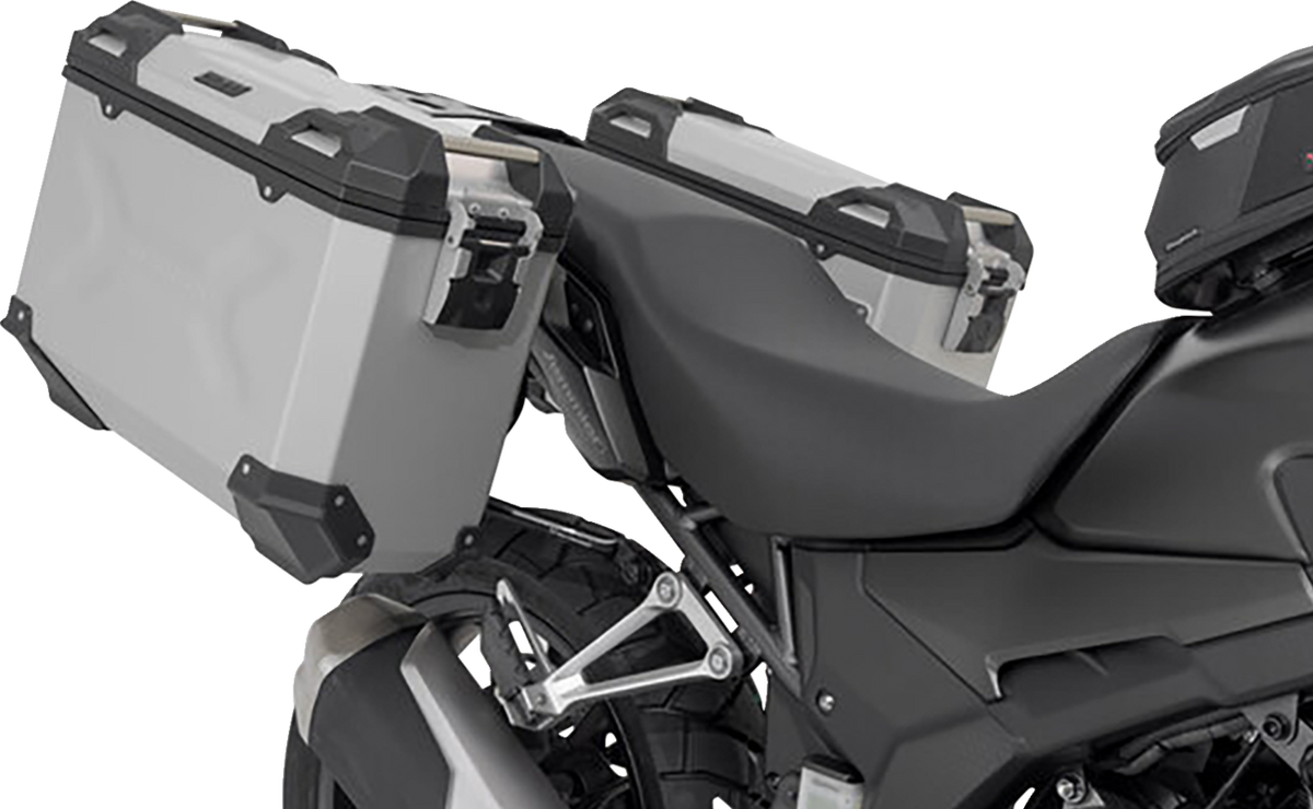 SW-Motech TRAX ADV Aluminum Case System - Silver - Honda CB/CBR/NX 500 '13-'24 - 3580-0400