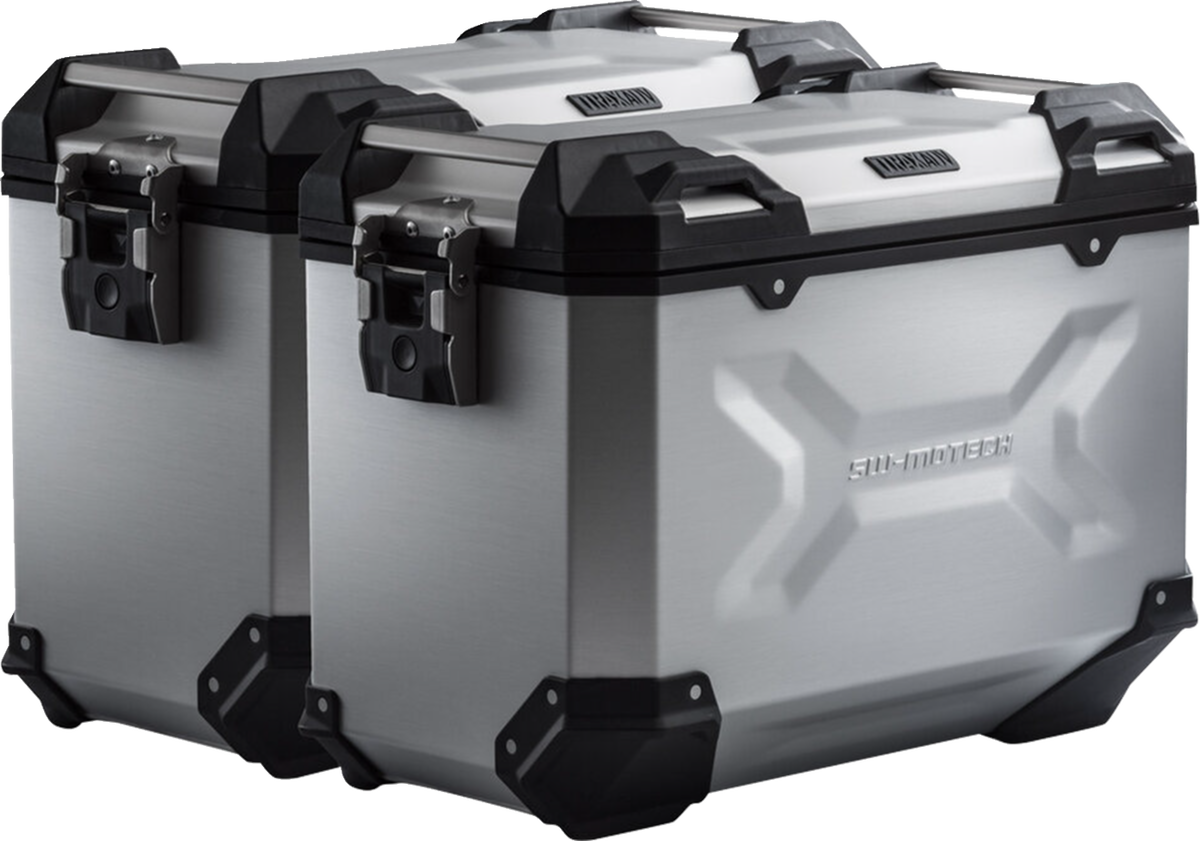 SW-Motech TRAX ADV Aluminum Case System - Silver - Kawasaki Versys 650 '14-'24 - 3580-0444