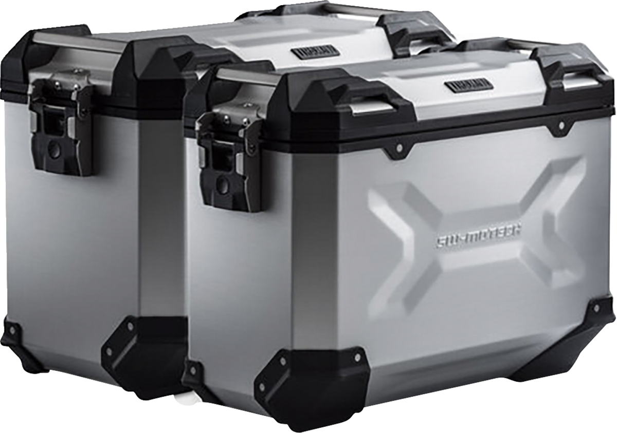 SW-Motech TRAX ADV Aluminum Case System - Silver - Moto Guzzi V85 TT '19-'24