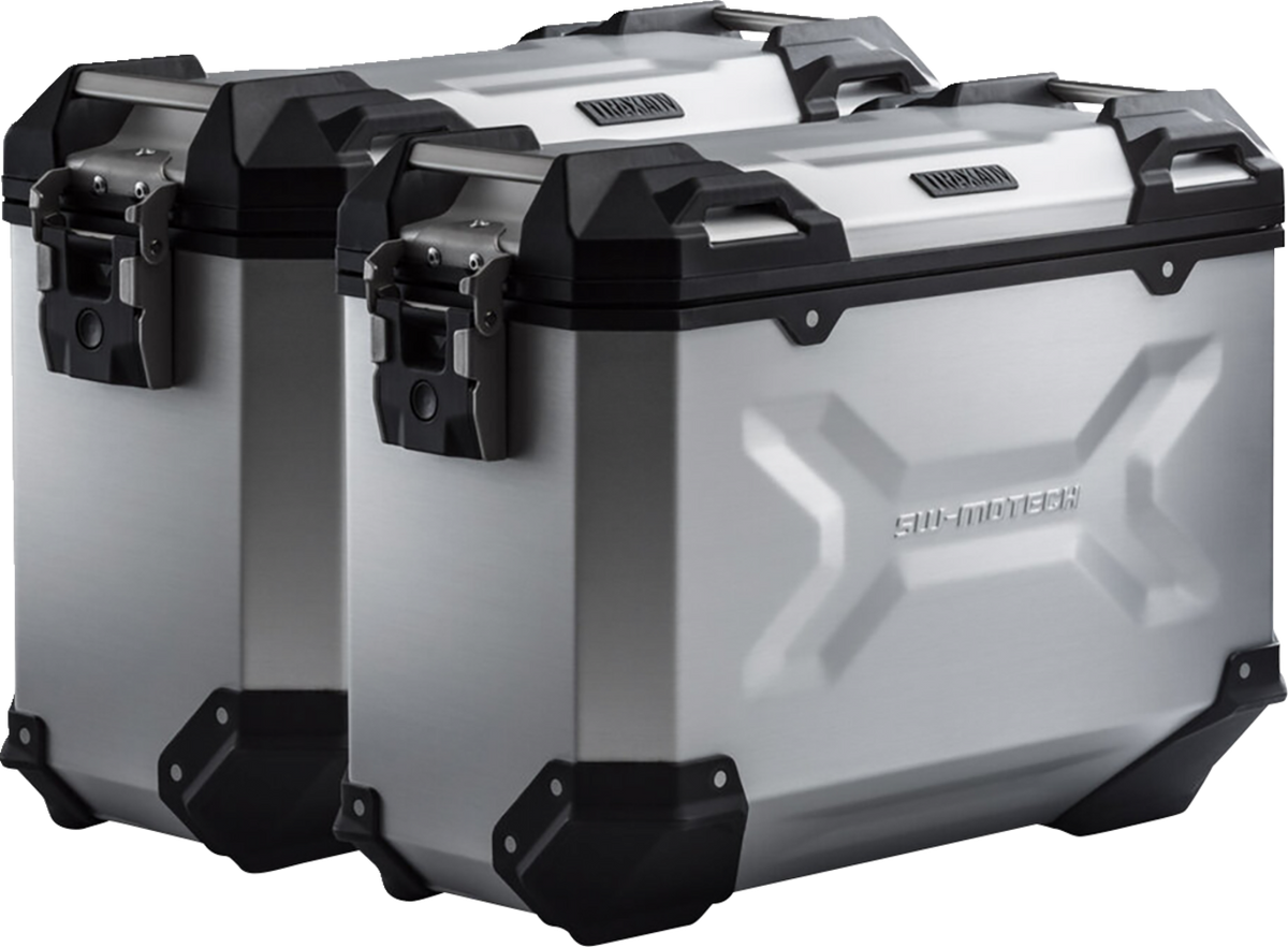 SW-Motech TRAX ADV Aluminum Case System - Silver - Suzuki V-Strom 1000 '14-'19 - 3580-0409