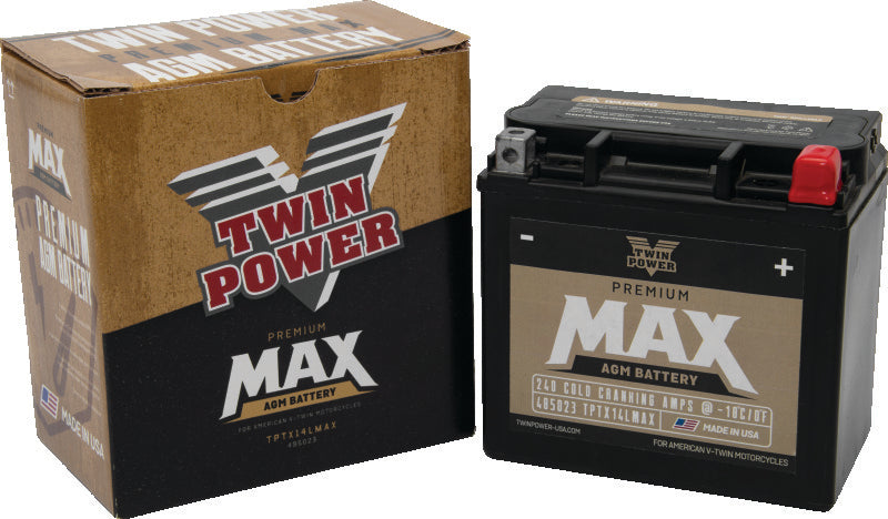 Twin Power GYZ-16HL Premium MAX Battery Replaces H-D 65958-04 Made in USA 240 CCA