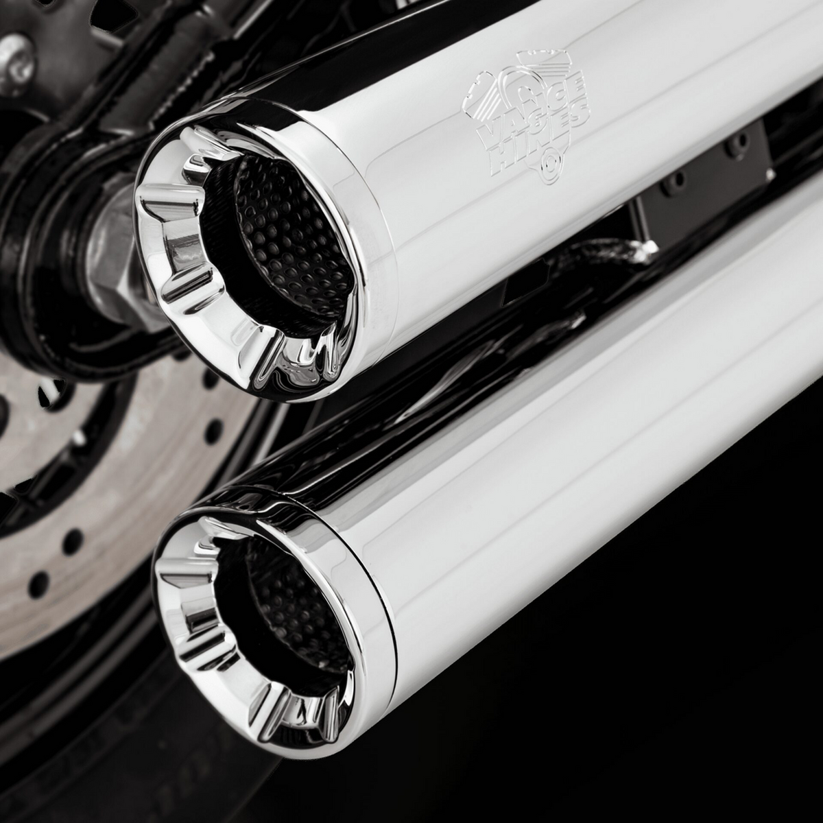 Vance & Hines Eliminator 300 Slip-On Mufflers - Chrome - EL300 - 1801-1513