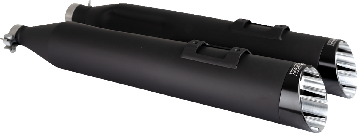 Vance & Hines Razorback 450 Slip-On Mufflers - Black - M8 Bagger