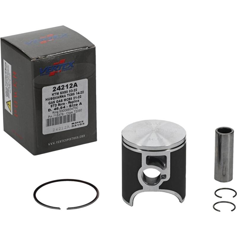 Vertex Piston 03-24 KTM 85 SX 85cc Cast Replica Piston Kit - KTM 85 SXS, 85 XC (2008–2014) - 24212A