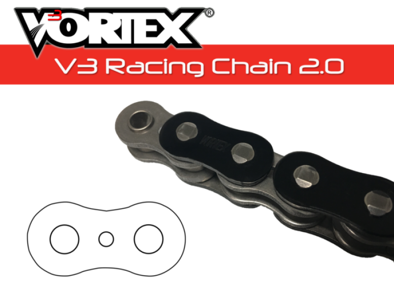 Vortex Racing V3 2.0 Chain 520RX3-112- Black